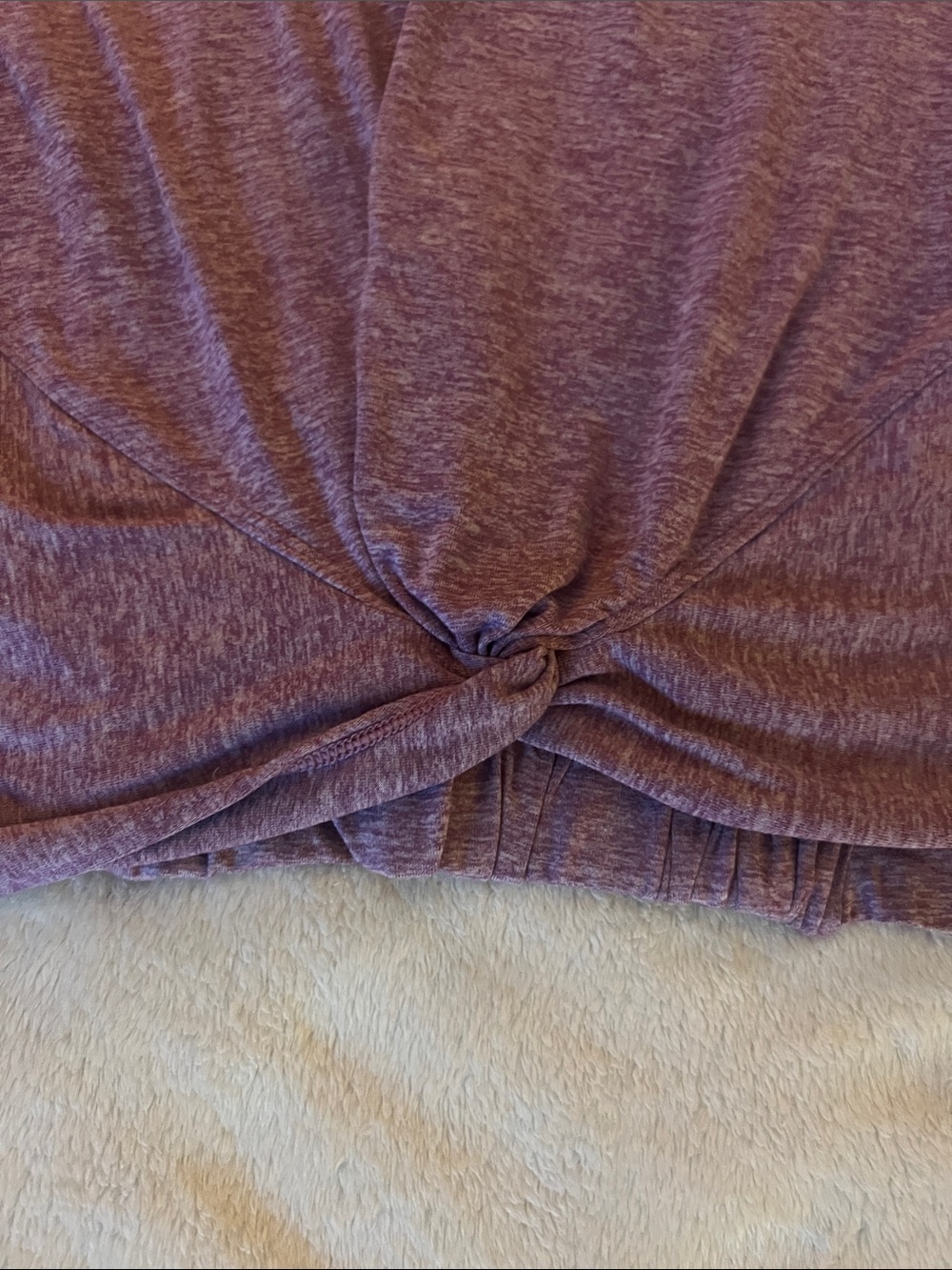 Yogalicious🌸 Sz S Crop Top Purple* Mauve Space Dye* Twist-Front - Picture 4 of 13